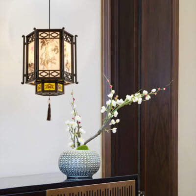 Đèn thả trần trang trí bằng gỗ thủ công độc đáo THVRG95003 - Image 3