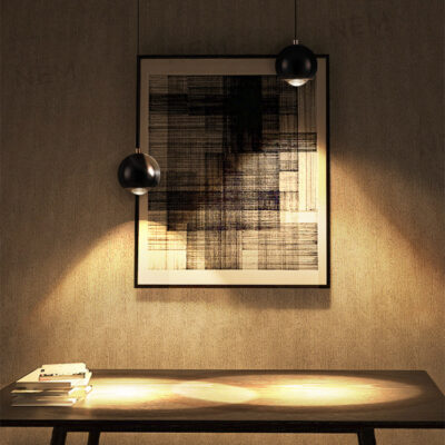 Đèn thả LED quả cầu rọi đen bóng cao cấp THD8170