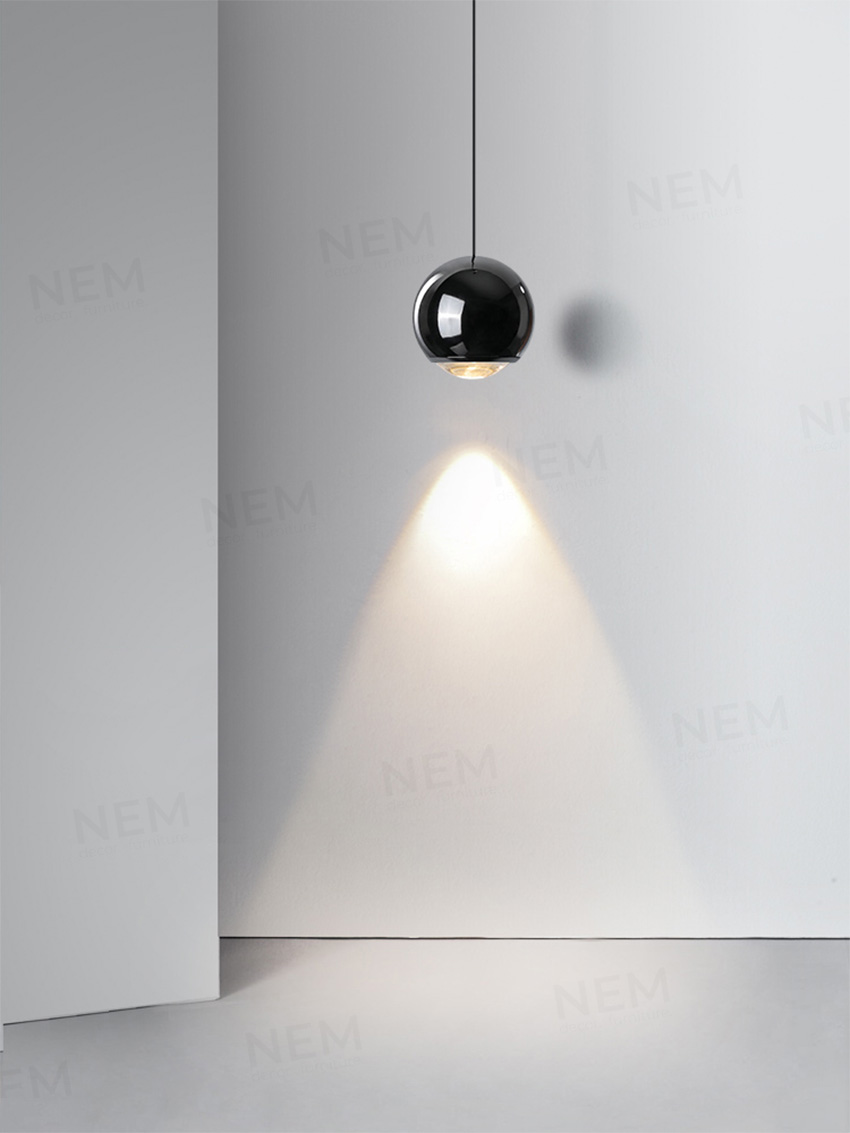 Đèn thả LED quả cầu rọi đen bóng cao cấp THD8170 - Image 3