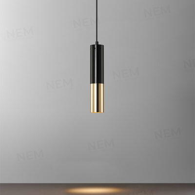 Đèn thả LED ống rọi đen vàng cao cấp THCN12219