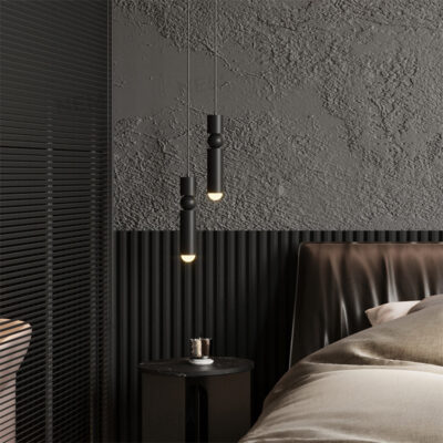 Đèn thả LED ống rọi thân đen sơn tĩnh điện THD06