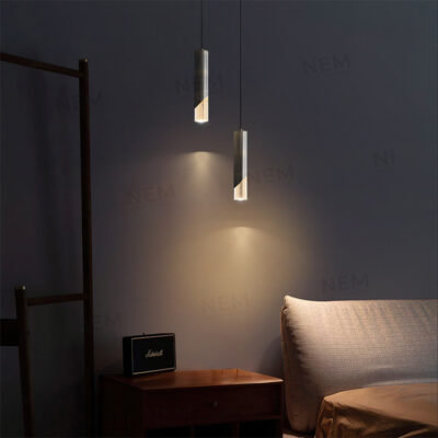 Đèn thả LED ống rọi thân đen sơn tĩnh điện T8966