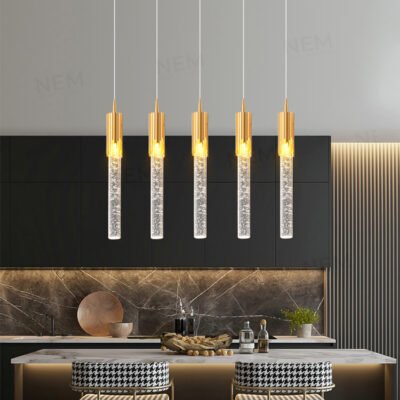 Đèn thả trang trí ống pha lê cao cấp THD03B