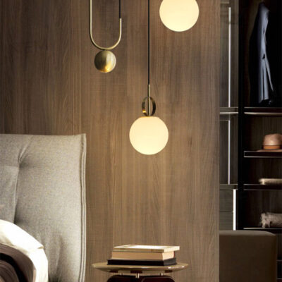 Đèn thả trang trí thủy tinh thân vàng cao cấp TTK72