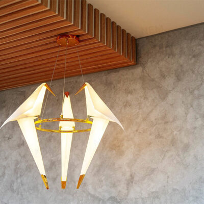 Đèn thả trang trí chim hạc thân vàng cao cấp TTK09T3 - Image 4