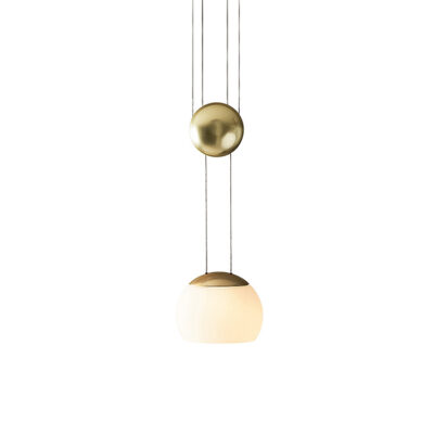 Đèn thả LED thủy tinh trang trí thân vàng bóng cao cấp THD73