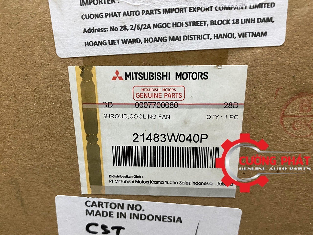 Long-quat-ket-nuoc-Mitsubishi-Xpander-2021-2023-21483W030P-21483W040P Mã lồng quạt két nước Xpander 2021-2023 chính hãng
