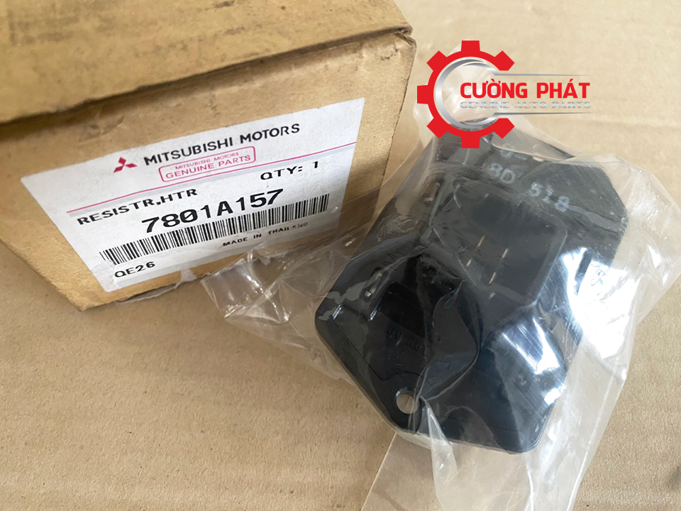 Tro-quat-dan-lanh-Mitsubishi-Attrage-Mirage-7801A157 (1) Tem mã điện trở quạt dàn lạnh Attrage, Mirage chính hãng