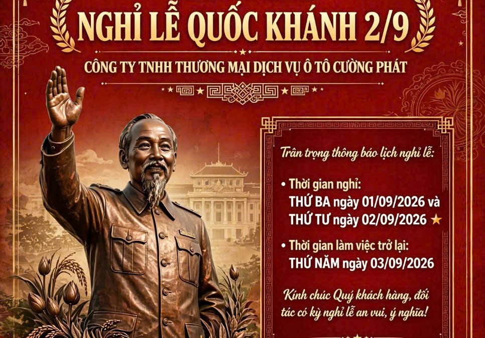 Lịch nghỉ lễ Quốc Khánh 2-9-2026